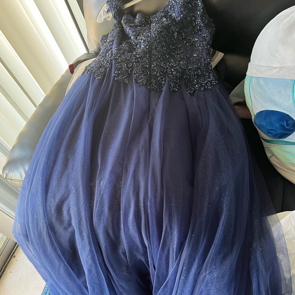 Cinderella Blue Halter Gown for Prom